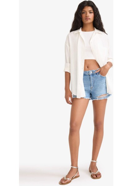 Oversize Geniş Kalıp Uzun Kollu Gömlek X2232AZ25AU