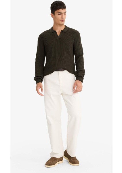 Standart Fit Polo Yaka Triko Kazak E6752AX25WN