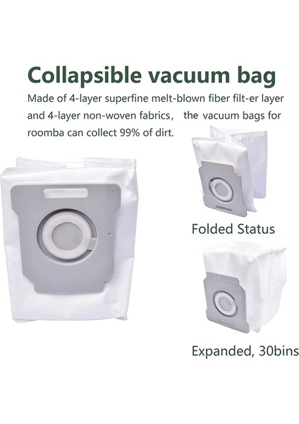17 Paket Vakum Torbaları Irobot Odaba Takıları I7 I7+ I3 I3+ I4 I4+ I6 I6+ I8 I8+ J7 J7+/plus S9 S9+ I &amp; S&amp;j Serisi Parçalar (Yurt Dışından) modelleri