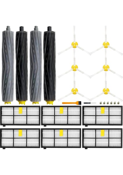 Irobot Roomba Için Yedek Parçalar 850 860 861 866 870 880 890 900 960 980 981 985 Robot Vakum Ana Yan Fırça Filtreleri (Yurt Dışından)