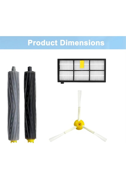 Irobot Roomba Için Yedek Parçalar 850 860 861 866 870 880 890 900 960 980 981 985 Robot Vakum Ana Yan Fırça Filtreleri (Yurt Dışından) modelleri