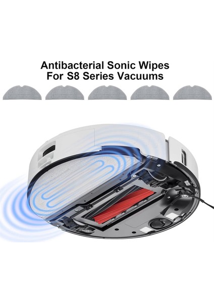 Roborock S8, S8+, S8 Pro Ultra Robot Vakum Için 5 Pcs Paspas Pedleri, Vibrarise 2.0 Yıkanabilir Yeniden Kullanılabilir Paspas Pedleri (Yurt Dışından) modelleri