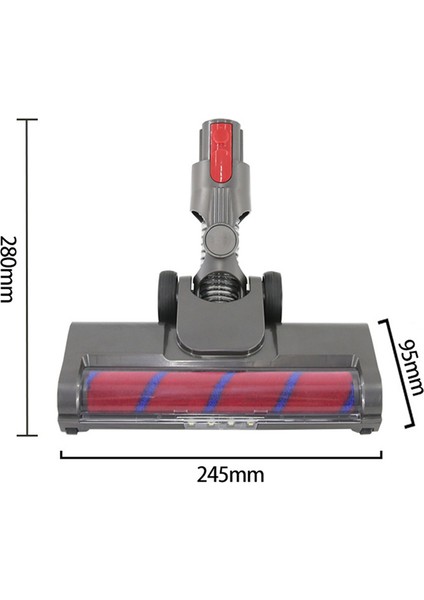 Dyson V15 V11 V11 V10 V8 V7 Sertağaç Zemin Yumuşak Silci Fırça Kafası LED Işık ile Değiştirme (Yurt Dışından)