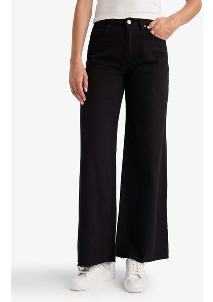 Wide Leg Normal Bel Standart Boy Gabardin Pantolon E4381AX25AU