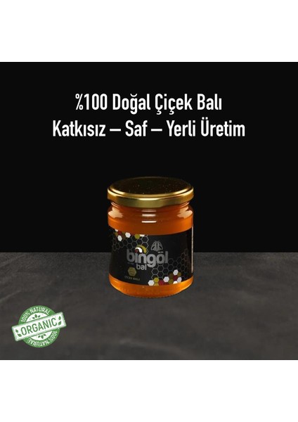 Bingöl Süzme Çiçek Balı Cam Kavanoz Naturel 250 gr