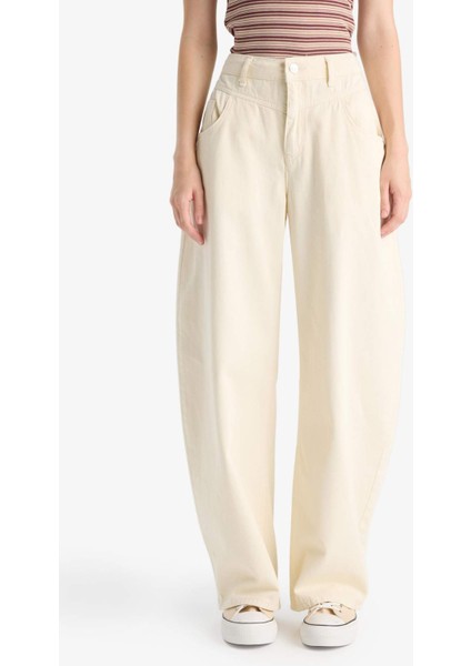 Baggy Fit Normal Bel Gabardin Pantolon F8204AX25AU