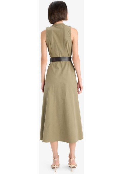 Regular Fit Pamuklu Kısa Kollu Uzun Elbise F7342AX25AU