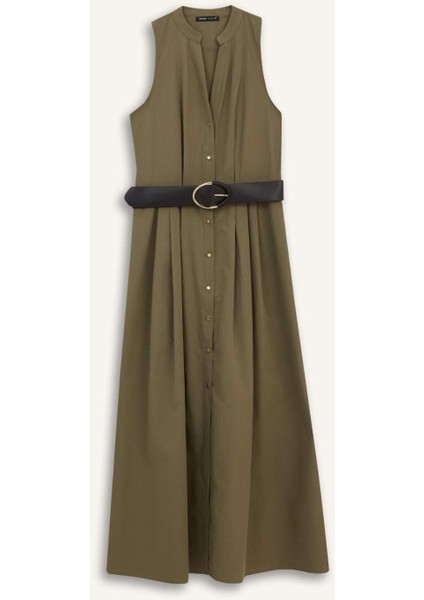 Regular Fit Pamuklu Kısa Kollu Uzun Elbise F7342AX25AU