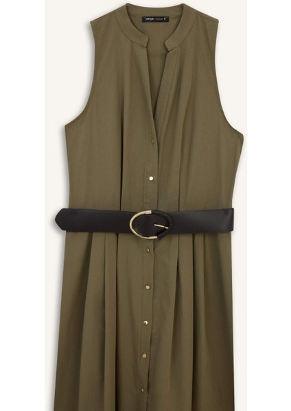 Regular Fit Pamuklu Kısa Kollu Uzun Elbise F7342AX25AU