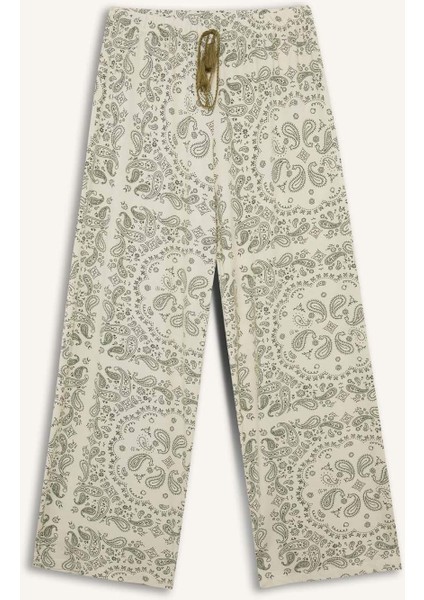 Pijama Takımı Regular Fit Kısa Kollu Üst Desenli Uzun Alt-Fall in Love F7560AX25AU