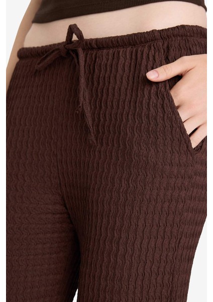 Flare Fit Cepli Normal Bel Standart Boy Bürümcük Pantolon