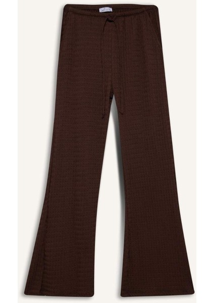 Flare Fit Cepli Normal Bel Standart Boy Bürümcük Pantolon