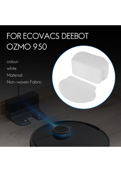 40PCS Tesis Edilebilir Paspas Bez Paçavra Ecovacs Deebot Ozmo 950 920 905 Robotik Elektrikli Süpürge Paspas Bezleri (Yurt Dışından) fiyatları