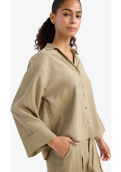 Loose Fit Uzun Kollu Gömlek E9007AX25AU