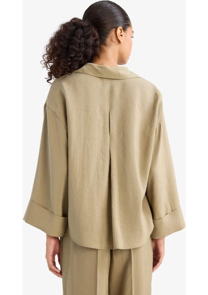 Loose Fit Uzun Kollu Gömlek E9007AX25AU