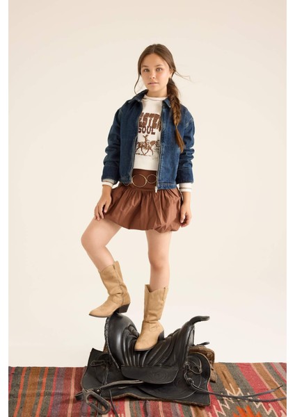 Kız Çocuk Denim Ceket F7164A825AU