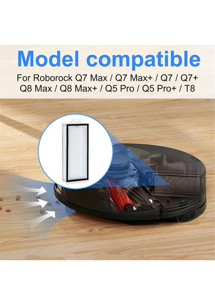 Roborock Için Hepa Filtresi Q7 Max/ Q7 Max+/ Q7/ Q7+/ Q8 Max/ Q8 Max+/ Q5 Pro/ Q5 Pro+/ T8 Robot Vakum Süpürge Parçaları (Yurt Dışından) fiyatları