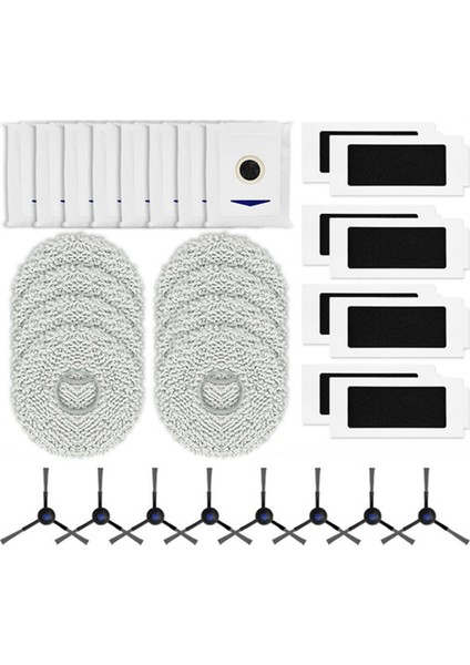 32PCS Ecovacs Deebot T30 Pro Omni / T30 Maks Vakum Yan Fırça Filtresi Mop Rag Toz Çantası (Yurt Dışından)
