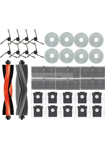 Dreame X40 Ultra, X40 Pro, S30 Pro Ultra Aksesuarlar Ana Yan Fırça Hepa Filtre Mop Bez Toz Torbası Değiştirme (Yurt Dışından)