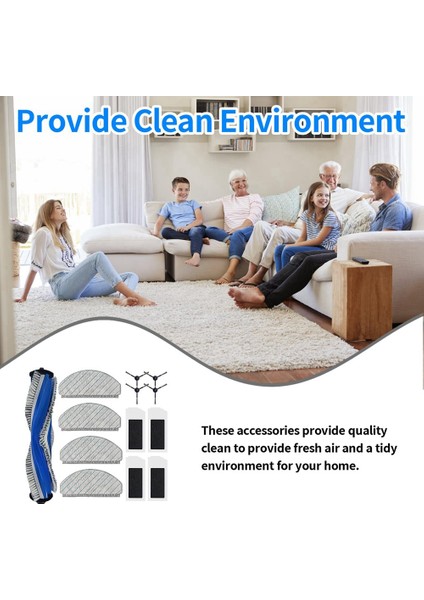 13 Yedı C12 Pro Için Paket Aksesuarları Plus Robot Vakum: Ana Fırça, Yan Fırçalar, Filtreler, Paspas Pedleri (Yurt Dışından) indirimleri