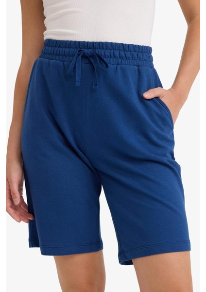 Regular Fit Beli Lastikli Düz Paça Bermuda Şort N7439AZ25AU