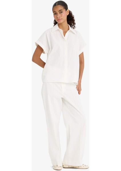 Wide Leg Cepli Yüksek Bel Gabardin Pantolon F1649AX25AU