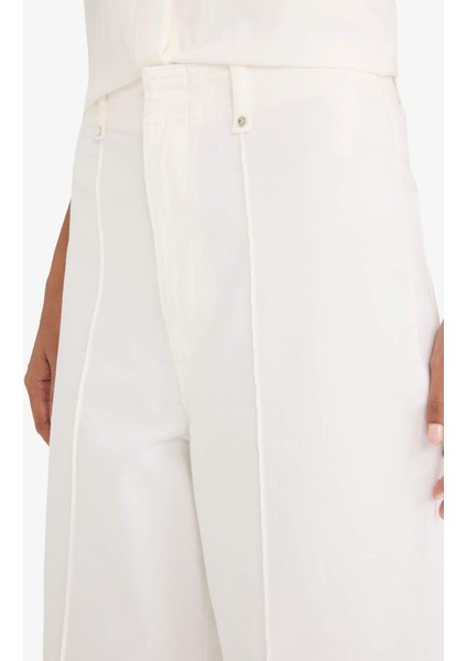 Wide Leg Cepli Yüksek Bel Gabardin Pantolon F1649AX25AU