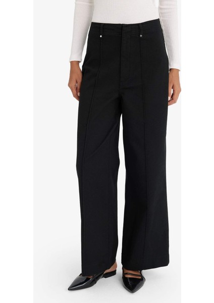 Wide Leg Cepli Yüksek Bel Gabardin Pantolon F1649AX25AU