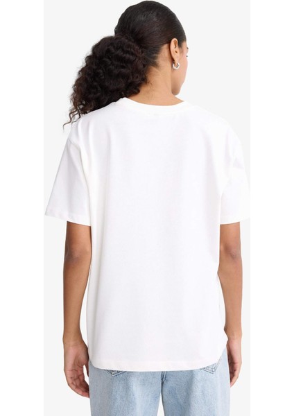 Regular Fit Bisiklet Yaka Basic Düz Premium Kısa Kollu Tişört F7105AX25AU