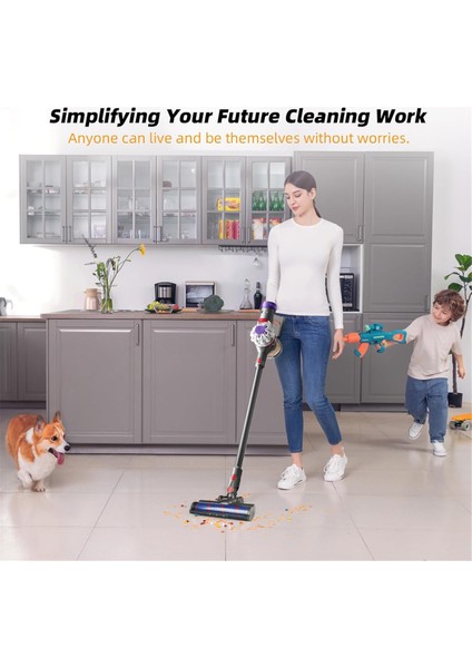 Motorhead Vakum Ekleri Dyson V7 V7 V8 V10 V11 V15 Serisi Temizleyici Farlar, Yuvarlak Yumuşak Millete Kafası (Yurt Dışından) modelleri