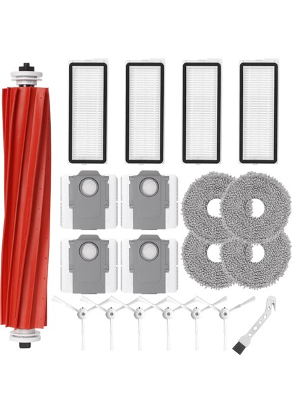 Roborock Q Revo Için Robtik Vakum Süpürge Ana Silindir Yan Fırçası Hepa Filtre Mop Padleri Toz Torbaları Yedek Parçalar (Yurt Dışından)