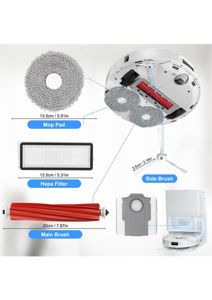 Roborock Q Revo Için Robtik Vakum Süpürge Ana Silindir Yan Fırçası Hepa Filtre Mop Padleri Toz Torbaları Yedek Parçalar (Yurt Dışından) indirimleri