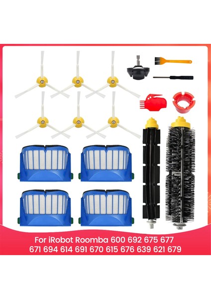 Irobot Roomba Için Yedek Parçalar 600 Serisi 692 675 677 671 694 614 691 670 615 676 639 621 679 Robotik Vakum Parçaları (Yurt Dışından)