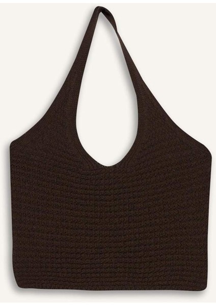 Slim Fit Dar Kesim Halter Yaka Triko Atlet F8367AX25HS