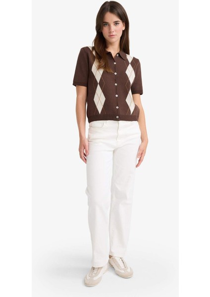 Regular Fit Polo Yaka Triko Hırka F7976AX25AU