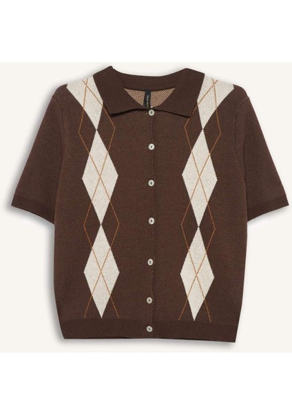 Regular Fit Polo Yaka Triko Hırka F7976AX25AU