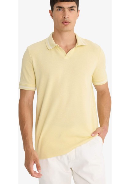 Regular Fit Polo Yaka Bubble Kısa Kollu Tişört F6265AX25SM