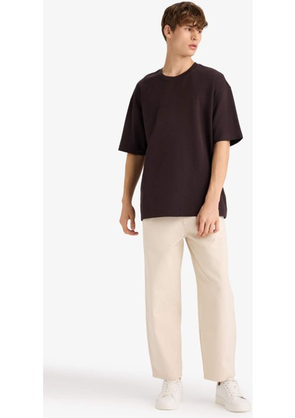 %100 Pamuk Tapered Wide Leg Fit Geniş Paça Jean Pantolon F8365AX25AU