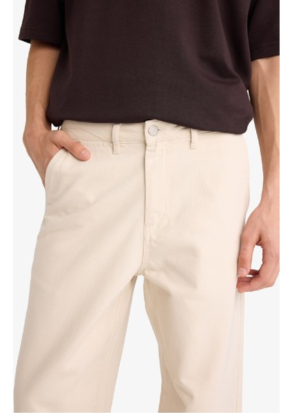 %100 Pamuk Tapered Wide Leg Fit Geniş Paça Jean Pantolon F8365AX25AU