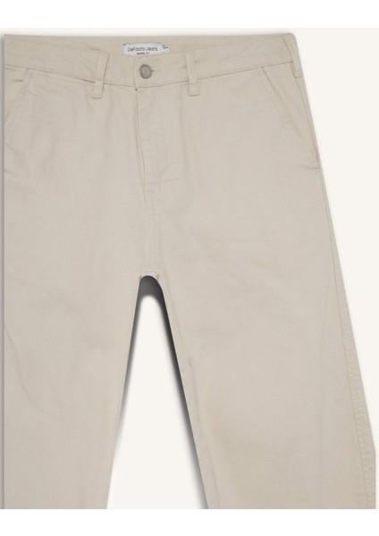 %100 Pamuk Tapered Wide Leg Fit Geniş Paça Jean Pantolon F8365AX25AU