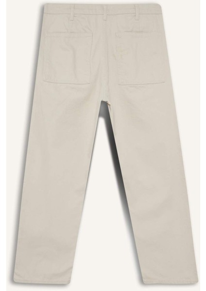 %100 Pamuk Tapered Wide Leg Fit Geniş Paça Jean Pantolon F8365AX25AU