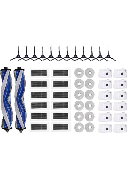 Ecovacs Için Debot X5 Omni / X5 Pro Robot Vakum Parçaları Ana Roller Yan Fırça Hepa Filtre Mop Bez Tuz Torbası Aksesuarları (Yurt Dışından) modelleri