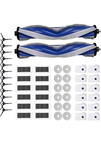 Ecovacs Için Debot X5 Omni / X5 Pro Robot Vakum Parçaları Ana Roller Yan Fırça Hepa Filtre Mop Bez Tuz Torbası Aksesuarları (Yurt Dışından) fırsatları