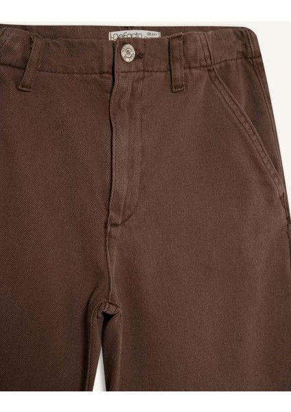 Kız Çocuk Balloon Fit Oval Paça Gabardin Okul Pantolonu