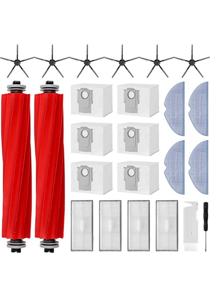Roborock S7 Pro Ultra/s7 Maxv Ultra, Toz Torbaları, Ana Fırçalar, Yan Fırçalar, Filtreler, Posta Mendilleri, Aletler Için Aksesuar Seti (Yurt Dışından)