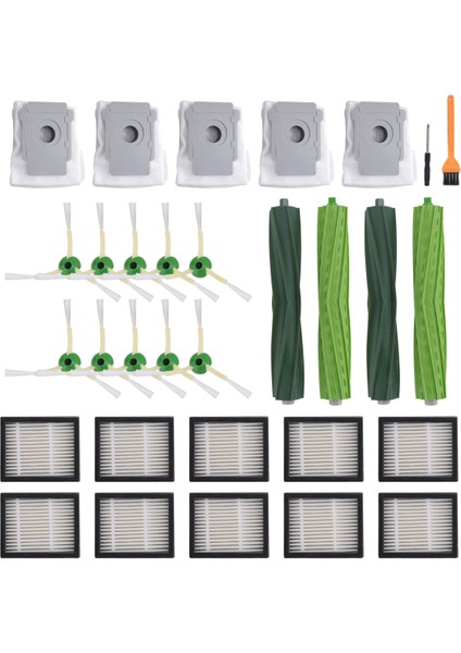 Irobot Roomba I3, I3+, I4, I6, I6+, I7, I7+, I8, I8+, E5, E6, E7, Robot Vakum Ana Yan Fırça Hepa Filtresi (Yurt Dışından) modelleri