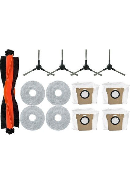 Xiaomi Mijia M30 D102 Robot Vakum Yedek Parçaları Ana Roller Yan Fırça Mop Bez Toz Torbası Aksesuarları (Yurt Dışından)