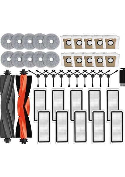 Dreame Bot L20 Ultra / L30 Ultra Yedek Parçalar Aksesuarları Ana Yan Fırça Hepa Filtre Mop Toz Torbaları (Yurt Dışından)