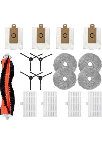 Blaupunkt Bluebot Için Omega Yedek Parçalar Aksesuarları Ana Yan Fırça Hepa Filtre Mop Bez Toz Torbası (Yurt Dışından)