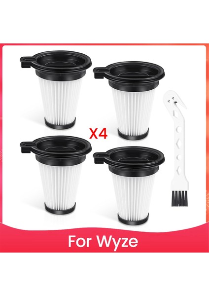 Wyze Kablosuz Vakum Süpürge, Çıkarılabilir ve Yıkanabilir Filtre Aksesuarları Için 4 Pc Yedek Filtreleri Set (Yurt Dışından)